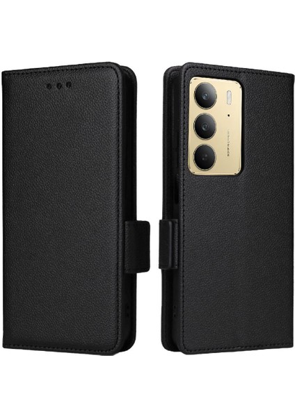 Realme Için Flip Case 5g Manyetik Cüzdan Pu Deri Yan Toka Kartı (Yurt Dışından)