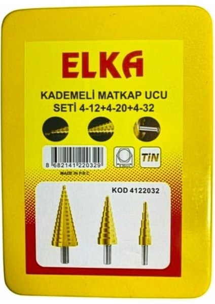 Kademeli Matkap Ucu 3'lü Set
