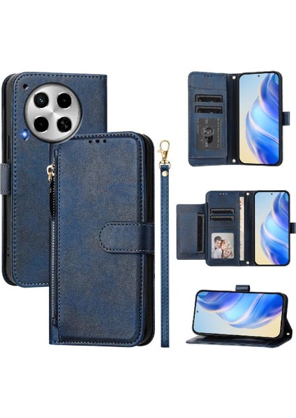 Tecno Camon 30 5g/4g Premium Fermuarlı Deri Çapraz Askılı Uzun Askılı Cüzdan Kılıf Kapaklı Kartlıklı (Yurt Dışından) indirimleri