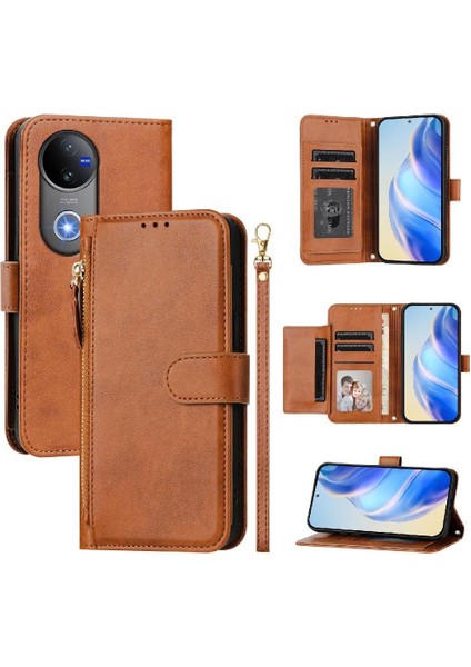 Vıvo V50 Premium Fermuarlı Deri Çapraz Askılı Uzun Askılı Cüzdan Kılıf Kapaklı Kartlıklı (Yurt Dışından) fırsatları