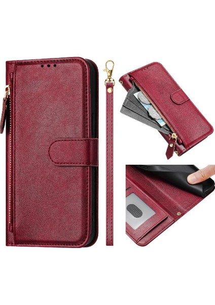 Itel A49 Oyun Fermuar Pu Deri Manyetik Kart Tutucu Için Flip Case (Yurt Dışından) fiyatları