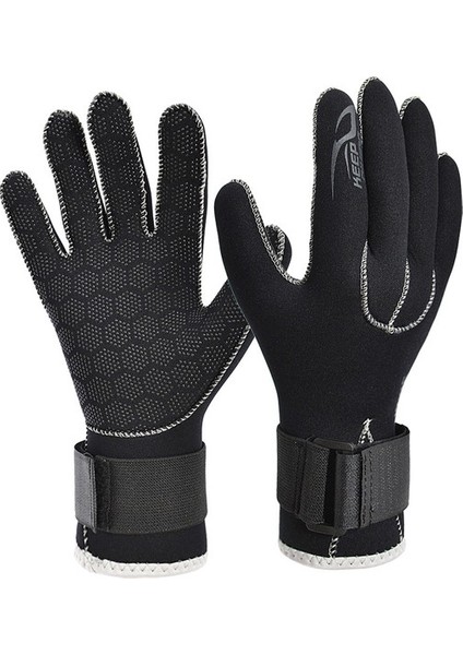 Diving 3mm Neopren Dalış Eldivenleri Kadın Erkek Kaymaz Şnorkel (Yurt Dışından)