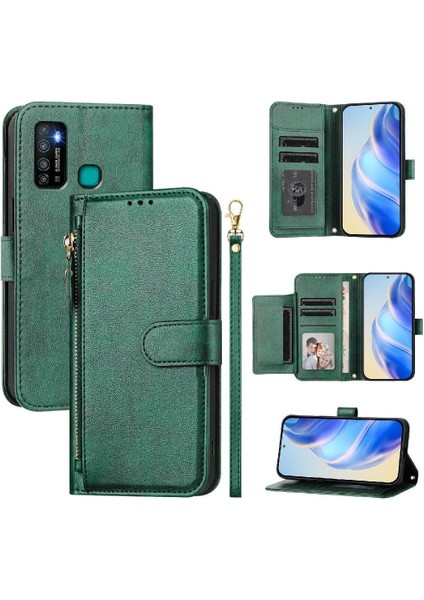 Tecno Note 7 Lite Pu Deri Manyetik Fermuar Kart Tutucu Için Flip Case (Yurt Dışından) indirimleri