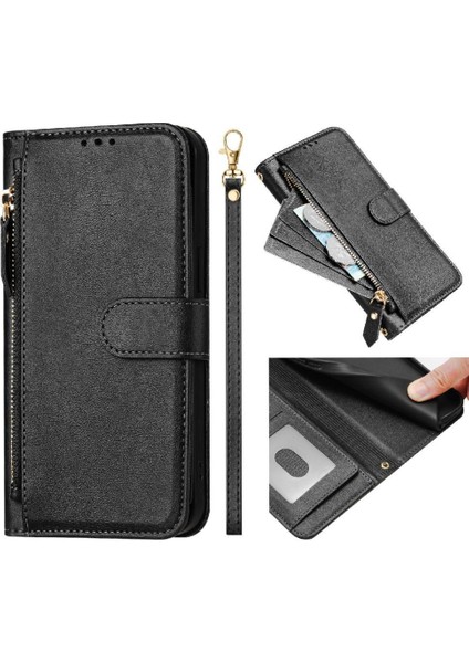 Itel Flip 4g Pu Deri Manyetik Kart Tutucu Fermuar Için Flip Case (Yurt Dışından) modelleri