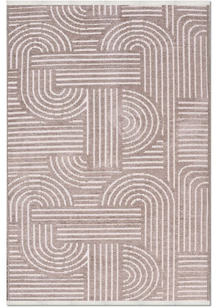 Revna Bej / Kahverengi Yıkanabilir Halı – Kaydırmaz Taban, Pamuk Dokuma, Salon Mutfak Koridor Için Uygun fiyatları