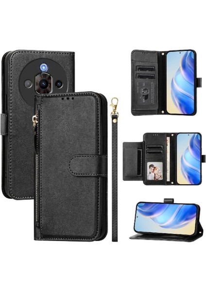Zte Nubia Odak Pro Için Flip Case Pu Deri Manyetik Kart Tutucu Fermuar (Yurt Dışından) indirimleri