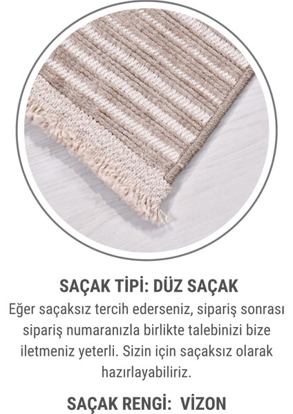 Revna Bej / Kahverengi Yıkanabilir Halı – Kaydırmaz Taban, Pamuk Dokuma, Salon Mutfak Koridor Için Uygun