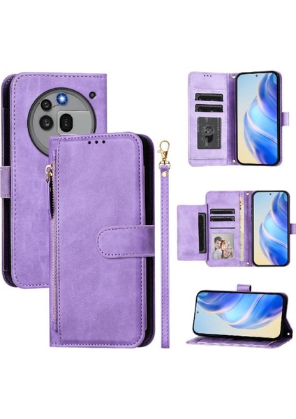 Nothing Phone 3A Pro Fermuar Pu Deri Manyetik Kart Için Flip Case (Yurt Dışından)
