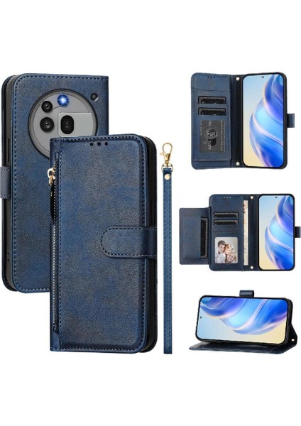 Nothing Phone 3A Pro Fermuar Pu Deri Manyetik Kart Için Flip Case (Yurt Dışından)