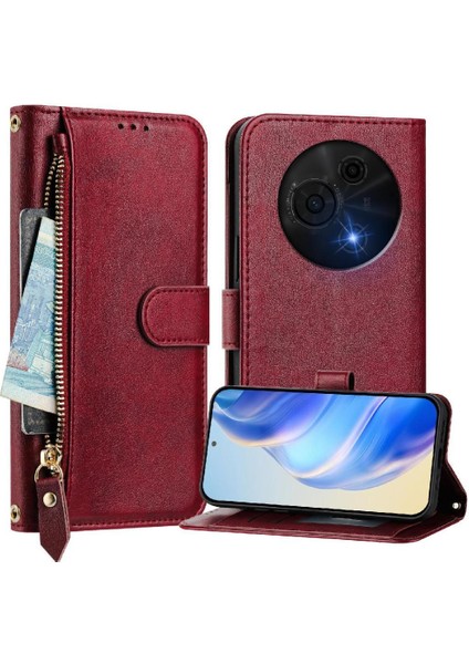 Tcl 60 Nxtpaper Fermuar Kart Tutucu Için Flip Case Pu Deri Manyetik (Yurt Dışından) fırsatları