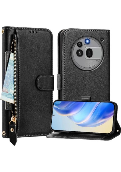 Nothing Phone 3A Pro Fermuar Pu Deri Manyetik Kart Için Flip Case (Yurt Dışından)