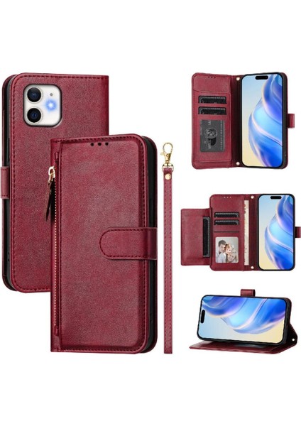 iPhone 11 Premium Fermuarlı Deri Çapraz Askılı Uzun Askılı Cüzdan Kılıf Kapaklı Kartlıklı (Yurt Dışından) indirimleri