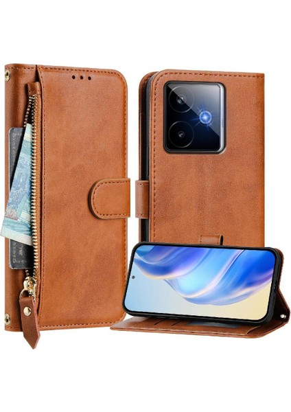 Realme Gt 7 Premium Fermuarlı Deri Çapraz Askılı Uzun Askılı Cüzdan Kılıf Kapaklı Kartlıklı (Yurt Dışından) fırsatları
