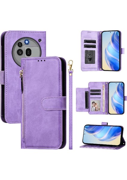 Nothing Phone 3A Pro Premium Fermuarlı Deri Çapraz Askılı Uzun Askılı Cüzdan Kılıf Kapaklı Kartlıklı (Yurt Dışından)