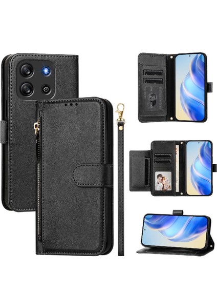 Blackview Oscal Flat 1c Premium Fermuarlı Deri Çapraz Askılı Uzun Askılı Cüzdan Kılıf Kapaklı Kartlıklı (Yurt Dışından) indirimleri