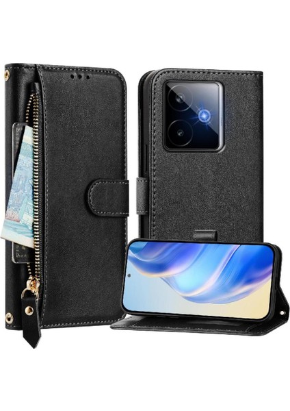 Realme Gt 7 Premium Fermuarlı Deri Çapraz Askılı Uzun Askılı Cüzdan Kılıf Kapaklı Kartlıklı (Yurt Dışından) fiyatları