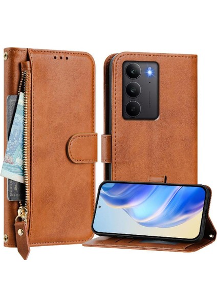 Realme C75 4g Premium Fermuarlı Deri Çapraz Askılı Uzun Askılı Cüzdan Kılıf Kapaklı Kartlıklı (Yurt Dışından) fırsatları
