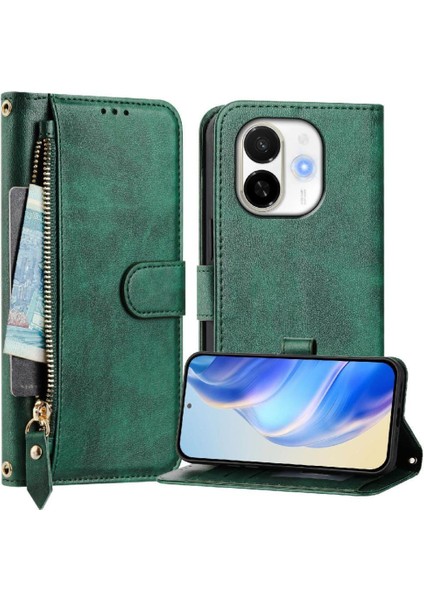 Tecno Spark 30C 5g Premium Fermuarlı Deri Çapraz Askılı Uzun Askılı Cüzdan Kılıf Kapaklı Kartlıklı (Yurt Dışından) indirimleri