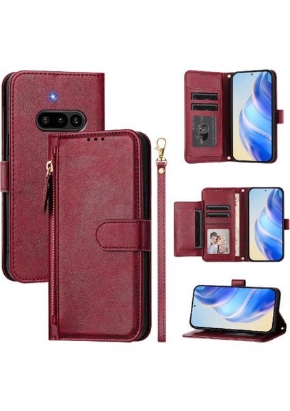 Nothing Phone 3A Premium Fermuarlı Deri Çapraz Askılı Uzun Askılı Cüzdan Kılıf Kapaklı Kartlıklı (Yurt Dışından) fırsatları