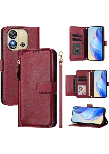 Oukitel C57S Premium Fermuarlı Deri Çapraz Askılı Uzun Askılı Cüzdan Kılıf Kapaklı Kartlıklı (Yurt Dışından) indirimleri