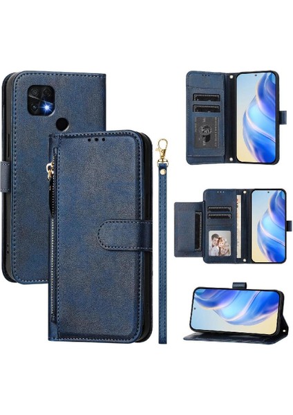 Xiaomi Poco C40 Premium Fermuarlı Deri Çapraz Askılı Uzun Askılı Cüzdan Kılıf Kapaklı Kartlıklı (Yurt Dışından) indirimleri