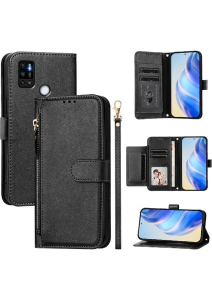 Tecno Spark 5 Aır Premium Fermuarlı Deri Çapraz Askılı Uzun Askılı Cüzdan Kılıf Kapaklı Kartlıklı (Yurt Dışından) indirimleri