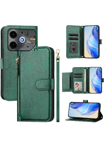 Tecno Pova 6 Neo Premium Fermuarlı Deri Çapraz Askılı Uzun Askılı Cüzdan Kılıf Kapaklı Kartlıklı (Yurt Dışından) indirimleri