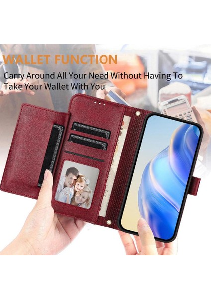 Tecno Camon 30 5g/4g Premium Fermuarlı Deri Çapraz Askılı Uzun Askılı Cüzdan Kılıf Kapaklı Kartlıklı (Yurt Dışından)