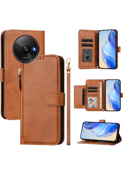 Xiaomi Poco C61 4g Premium Fermuarlı Deri Çapraz Askılı Uzun Askılı Cüzdan Kılıf Kapaklı Kartlıklı (Yurt Dışından) indirimleri