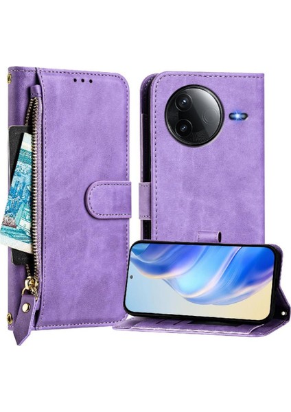 Xiaomi Poco F7 Pro 5g Için Flip Case Pu Deri Manyetik Kart Tutucu (Yurt Dışından)