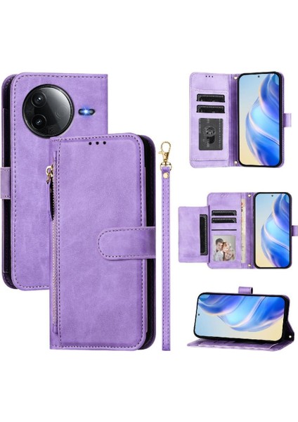 Xiaomi Poco F7 Pro 5g Için Flip Case Pu Deri Manyetik Kart Tutucu (Yurt Dışından)
