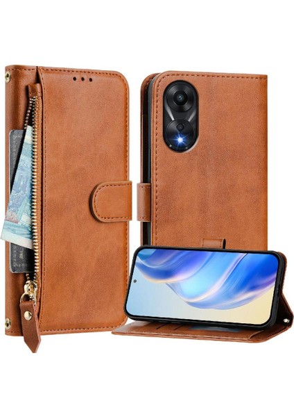 Oppo A78 4g Kart Tutucu Fermuar Pu Deri Manyetik Için Flip Case (Yurt Dışından) indirimleri