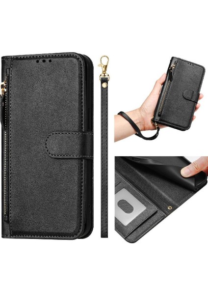 Oukitel C57S Kart Tutucu Fermuar Pu Deri Manyetik Için Flip Case (Yurt Dışından) fiyatları