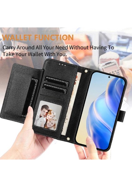 Tecno Spark 30C 5g Kart Tutucu Fermuar Pu Deri Manyetik Için Flip Case (Yurt Dışından)