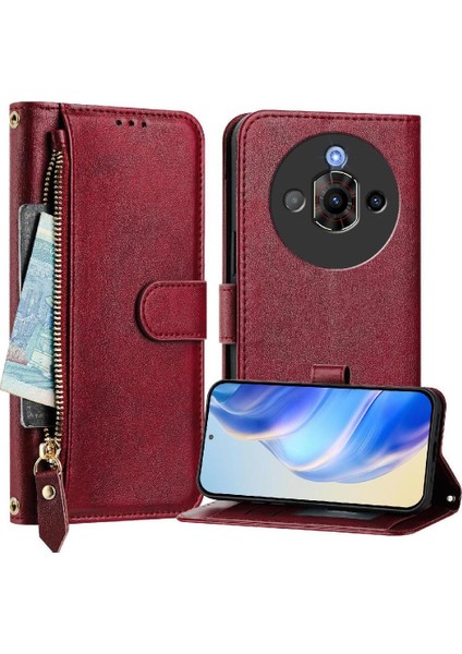 Zte Nubia Odak Pro Için Flip Case Pu Deri Manyetik Kart Tutucu Fermuar (Yurt Dışından) indirimleri