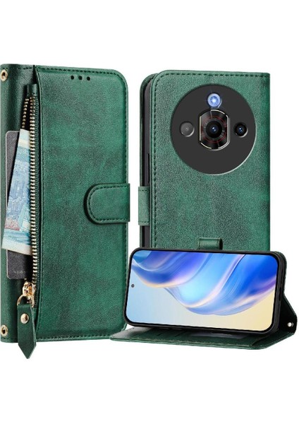 Zte Nubia Odak Pro Için Flip Case Pu Deri Manyetik Kart Tutucu Fermuar (Yurt Dışından) indirimleri