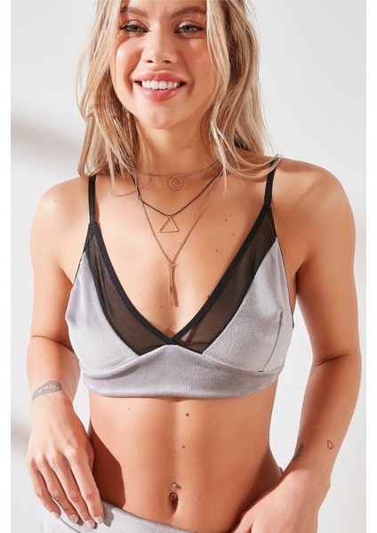 Şortlu Kadife Bralet Takım 9073 Gri fırsatları