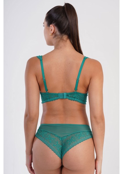 Zincir Detay Desteksiz Bralet Takım C14006 Yeşil fırsatları