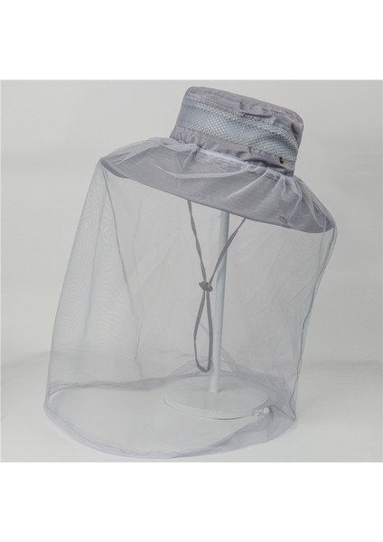 Açık Hava Fileli Sivrisinek Kovucu Şapka Güneş Kremi Çabuk Kuruyan Şapka (Yurt Dışından)