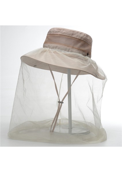 Açık Hava Fileli Sivrisinek Kovucu Şapka Güneş Kremi Çabuk Kuruyan Şapka (Yurt Dışından)