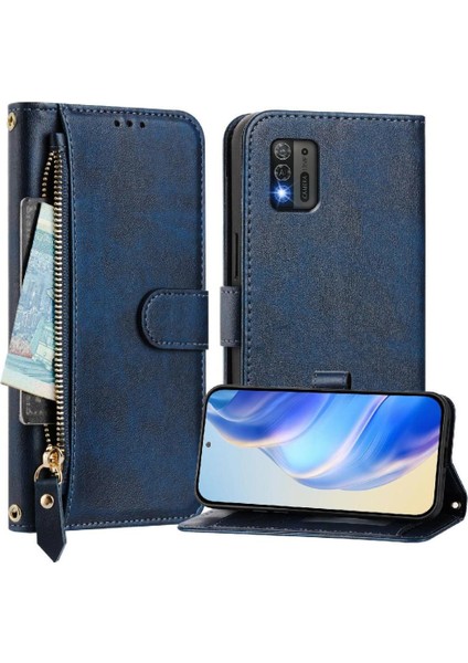 Zte Blade A52 Lite Pu Deri Manyetik Fermuar Kart Tutucu Için Flip Case (Yurt Dışından) fırsatları
