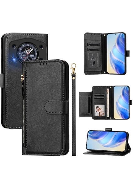 Cubot A30 Kart Tutucu Fermuar Pu Deri Manyetik Için Flip Case (Yurt Dışından)