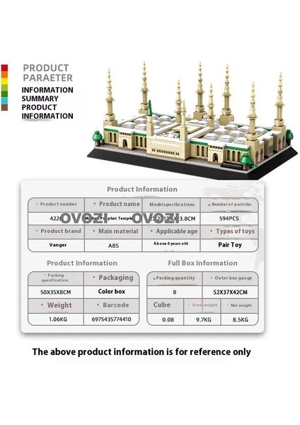 Ovozı Dünyaca Ünlü Mimari Puzzle Yapı Taşları Eğitici Oyuncaklar (Yurt Dışından)