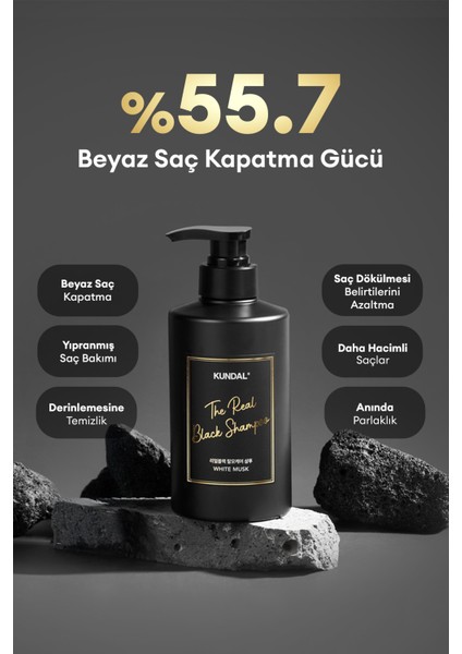 Siyah Şampuan Kundal The Real Black Shampoo 500 ml