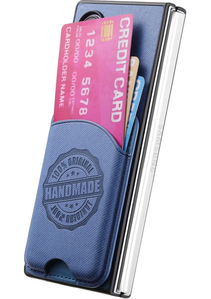 Honor Magic V3 5g Denim Doku Deri Arka Kapak Magsafe ile Uyumlu (Yurt Dışından)