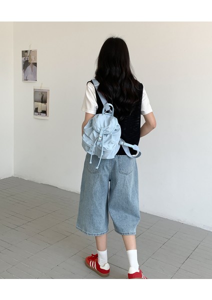 Flap Stili Çift Omuz Moda Naylon Sırt Çantası (Yurt Dışından)