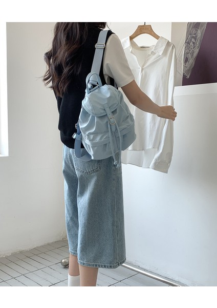 Flap Stili Çift Omuz Moda Naylon Sırt Çantası (Yurt Dışından)