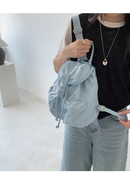 Flap Stili Çift Omuz Moda Naylon Sırt Çantası (Yurt Dışından)