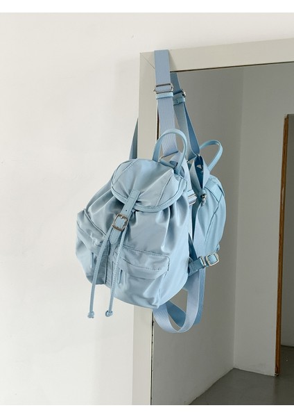 Flap Stili Çift Omuz Moda Naylon Sırt Çantası (Yurt Dışından)