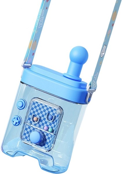 Yaz Eğlenceli Oyun Makinesi Plastik Su Bardağı Pipetli Taşınabilir Çapraz Vücut Askı Su Şişesi (Yurt Dışından)